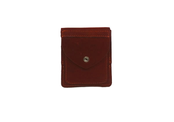 Minimal wallet in rustic kangaroo leather