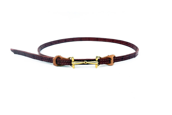 Hatband in brown Cowhide Crocodile pattern